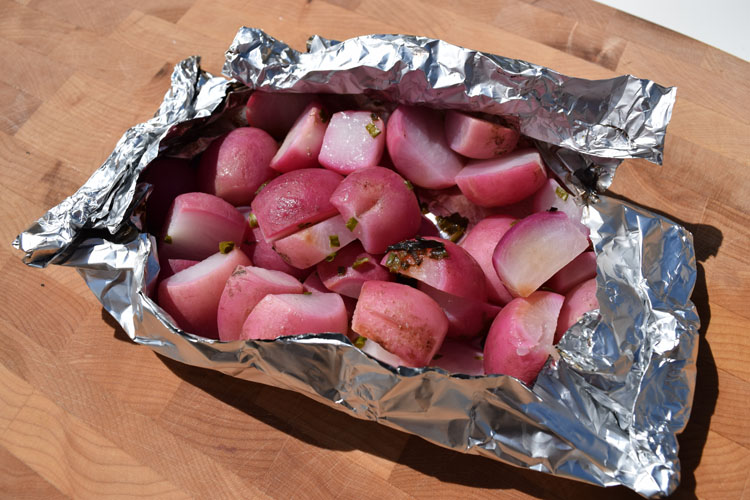 Papillote de radis